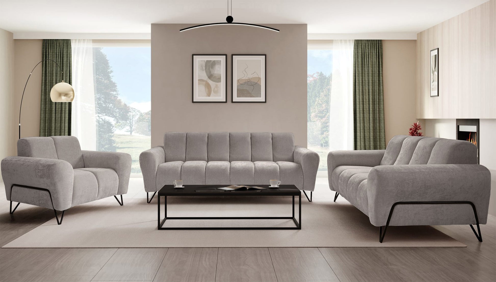 Dīvāns Volio 83/220/98 cm Storm 09 - N1 Home