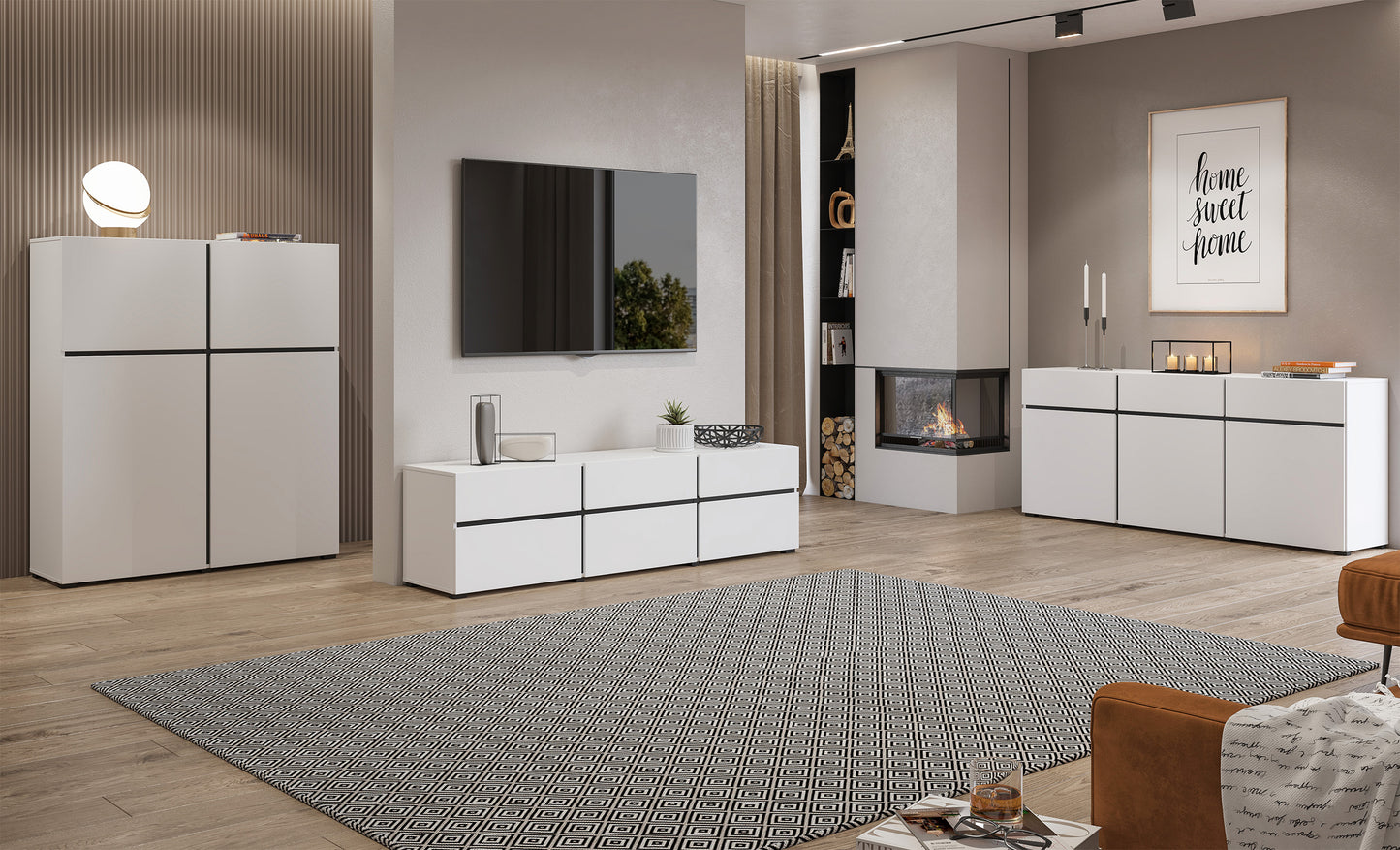 Kumode Kruzat 180/78/40 cm balts