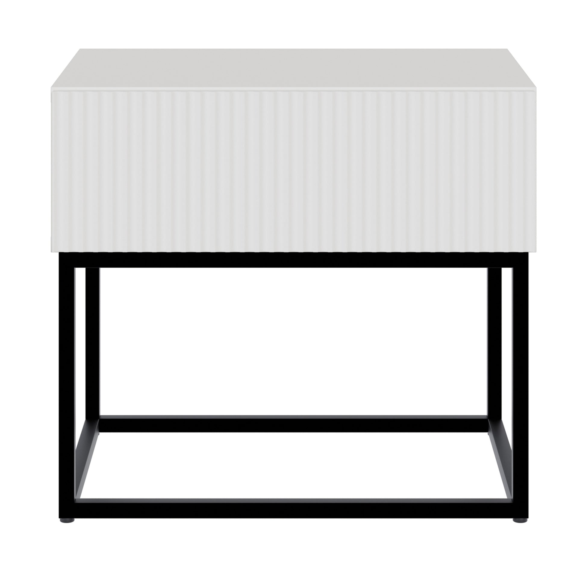 Naktsskapis Velda 50/44/35 cm balts/melns - N1 Home