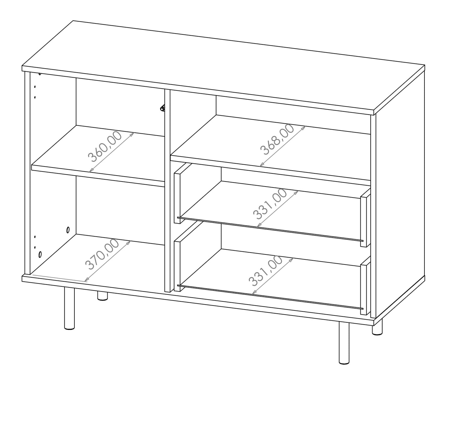 Kumode BLAZKA 107/80/41 cm kašmirs - N1 Home