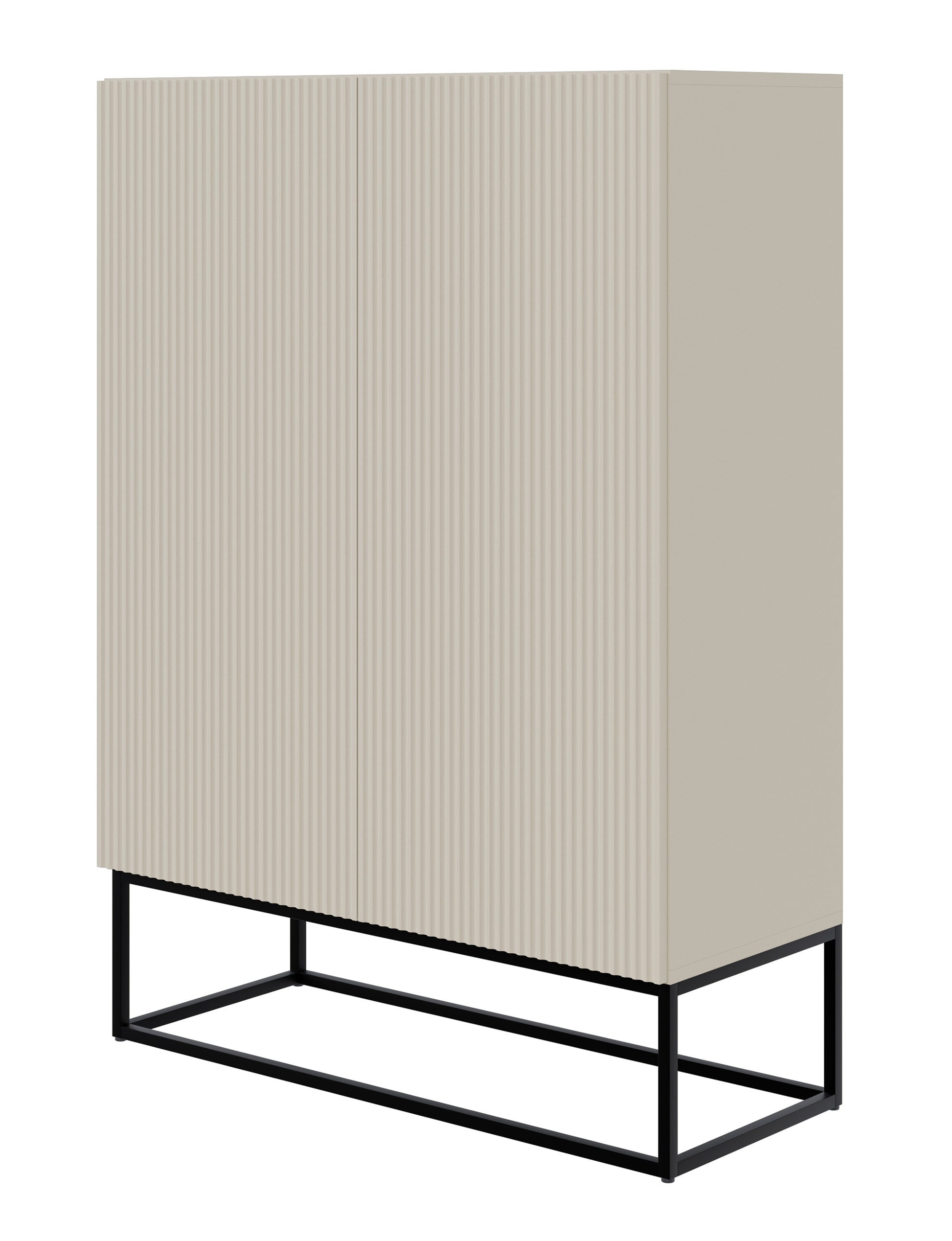 Kumode Velda 90/125/38 cm bēšs/melns - N1 Home