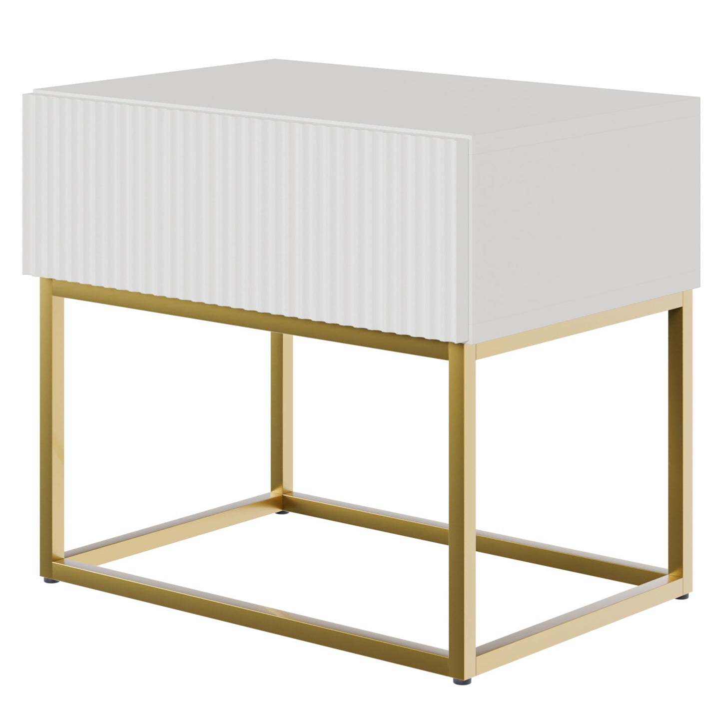 Naktsskapis Velda 50/44/35 cm balts/zelts - N1 Home