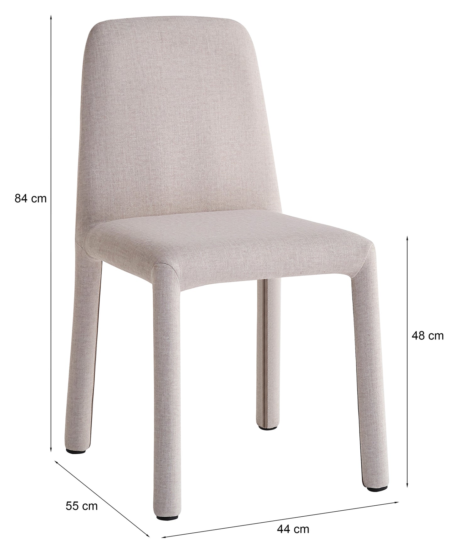 Krēsls Vokas 44/84/55 cm krēms