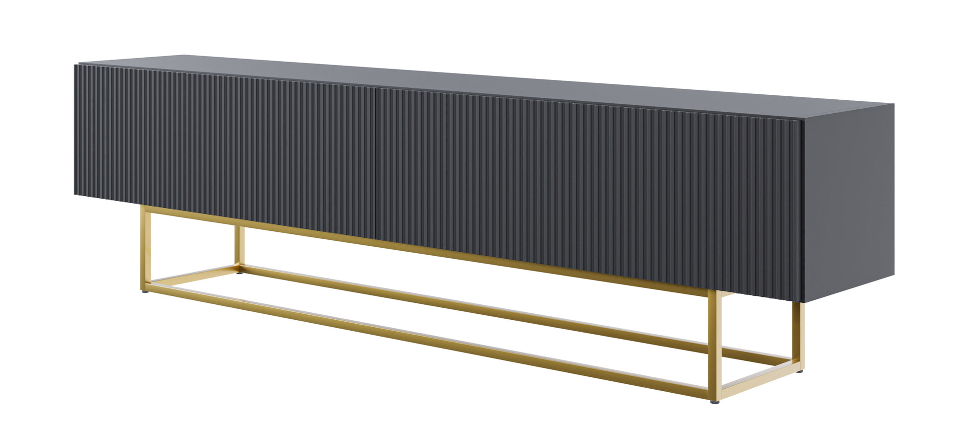 TV skapis Velda 175/46/31 cm melns/zelts - N1 Home