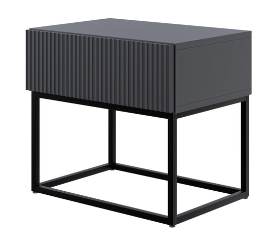 Naktsskapis Velda 50/44/35 cm melns/melns - N1 Home