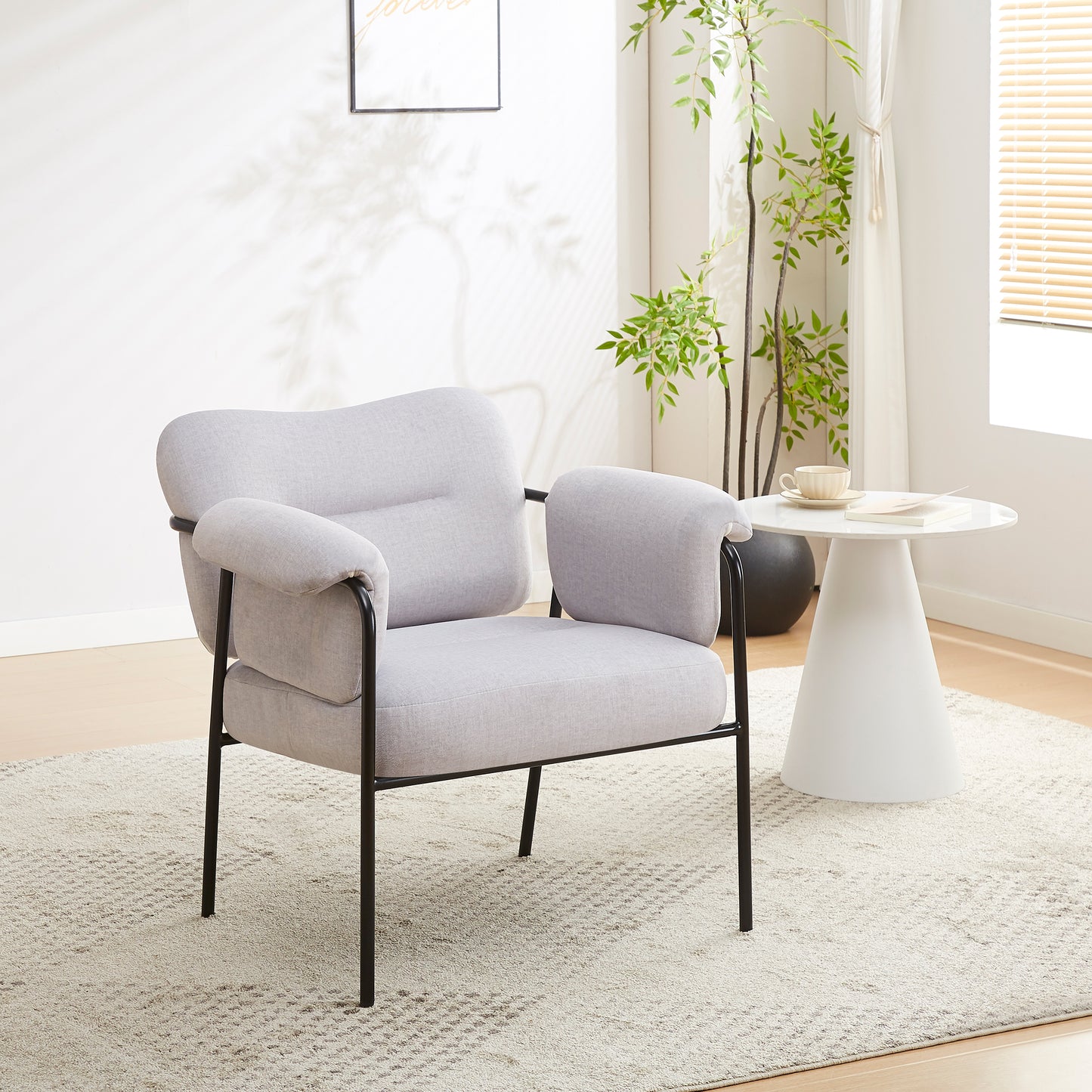 Krēsls Tova 73/78/71 cm gaiši pelēks