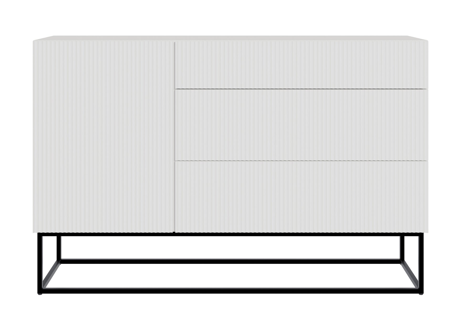 Kumode Velda 140/90/38 cm balts/melns - N1 Home