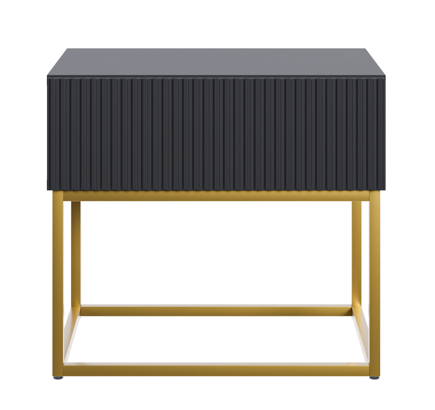 Naktsskapis Velda 50/44/35 cm melns/zelts - N1 Home