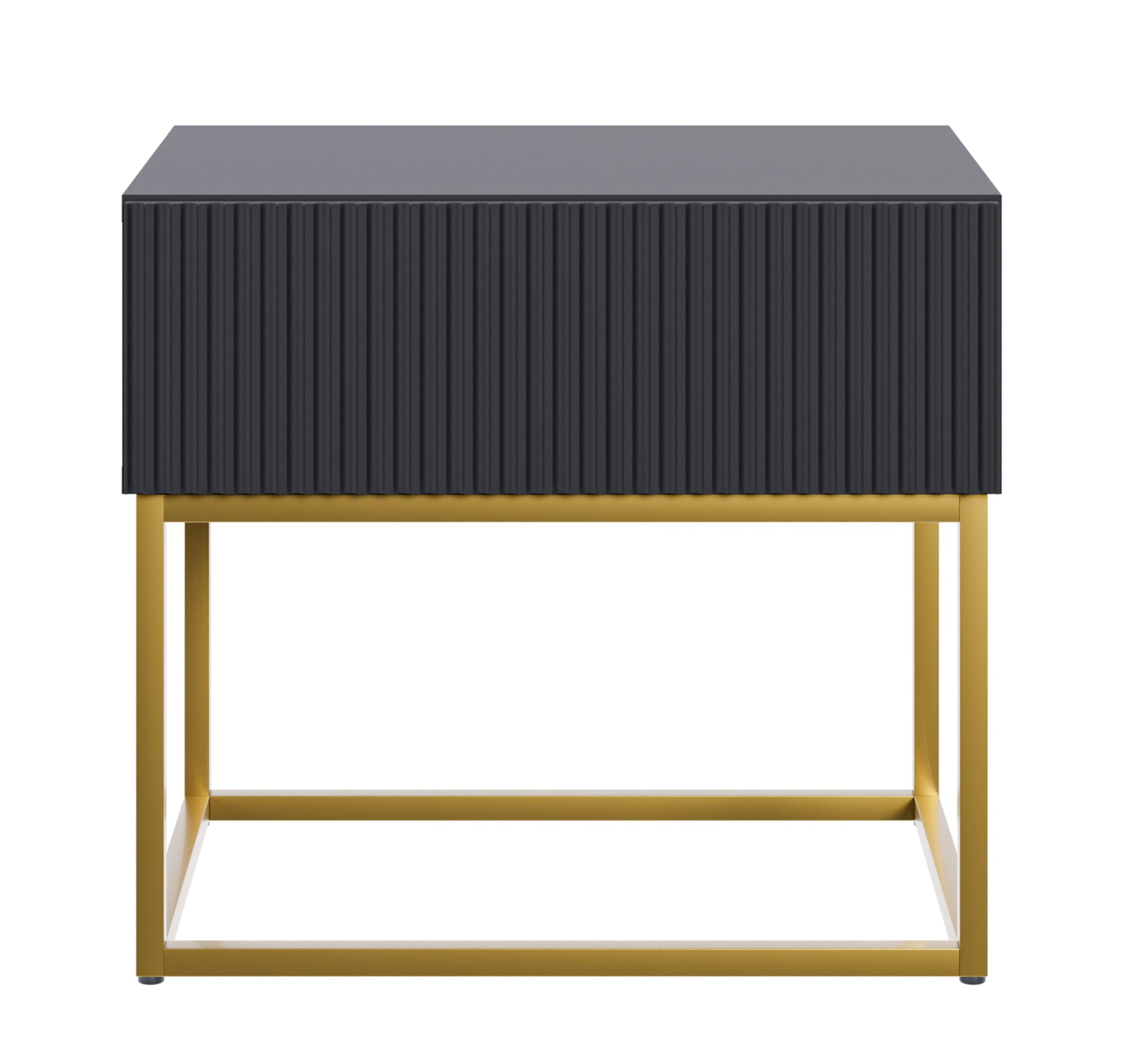 Naktsskapis Velda 50/44/35 cm melns/zelts - N1 Home