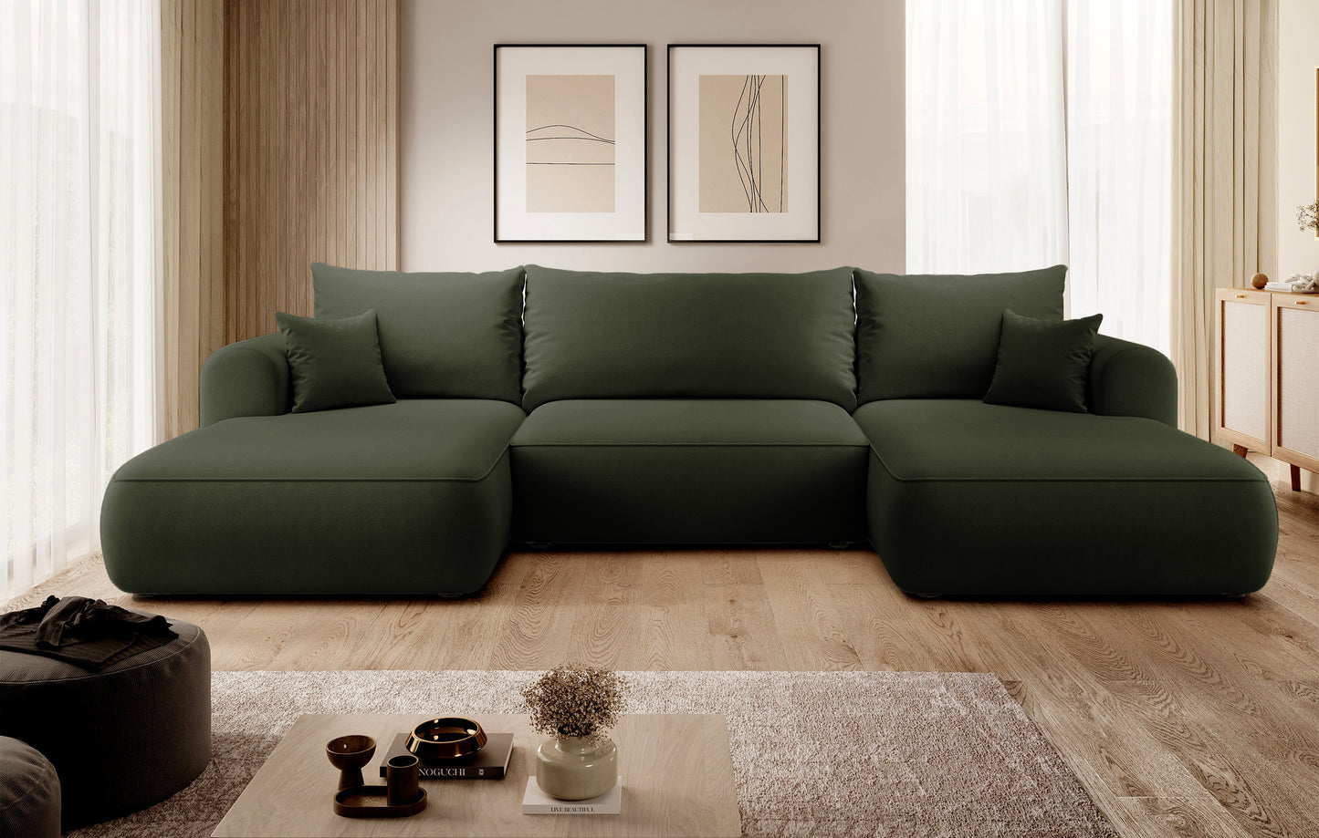 Dīvāns Ovors U 380/95/167 cm Castel 39 - N1 Home