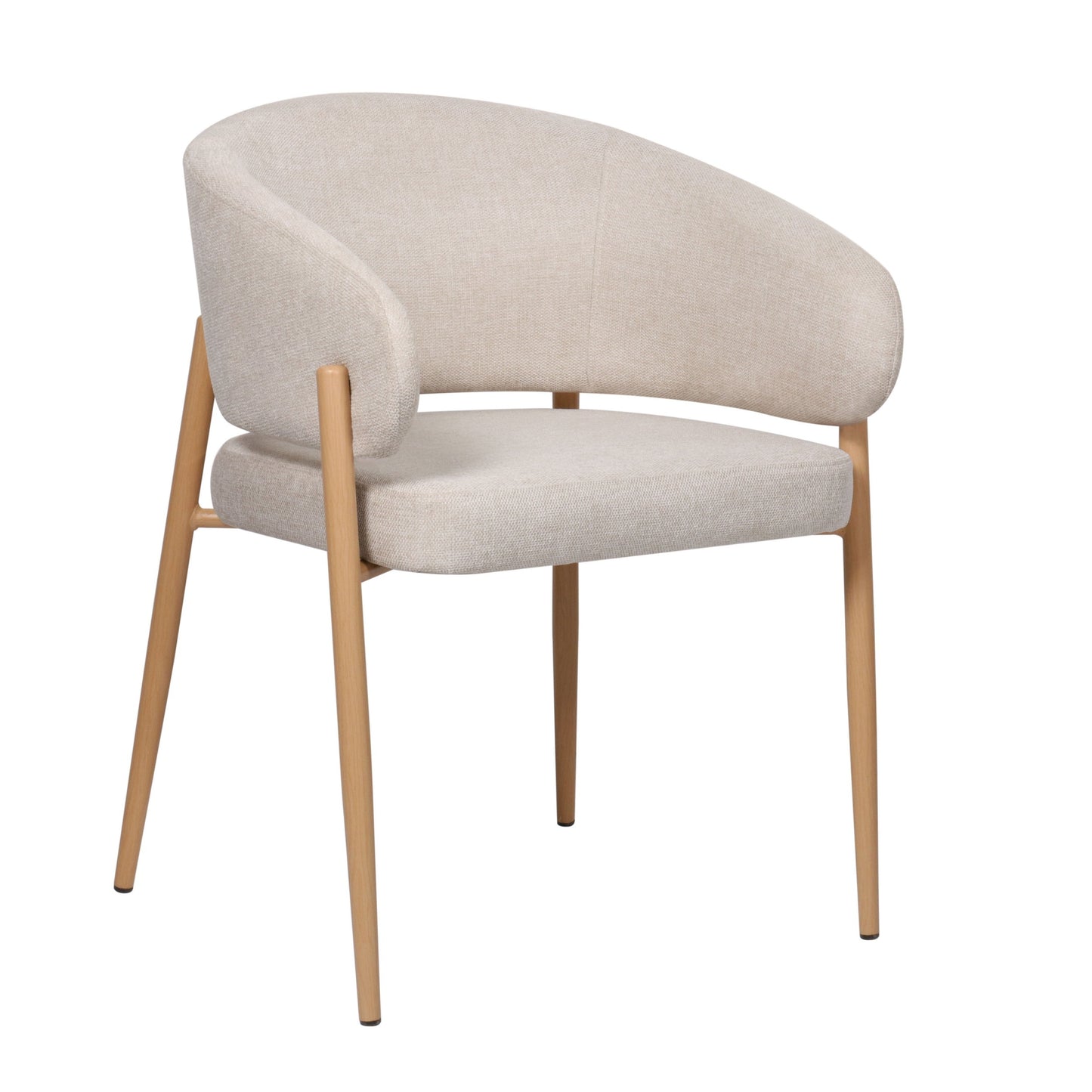 Krēsls Resil 57/82/58 cm bēšas pinuma/ozolkoka kājas