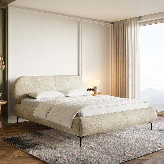 Gulta ar konteineru Valeo 140/160/180x 200 cm Melody 13 (Agmamito), melnas kājas - N1 Home