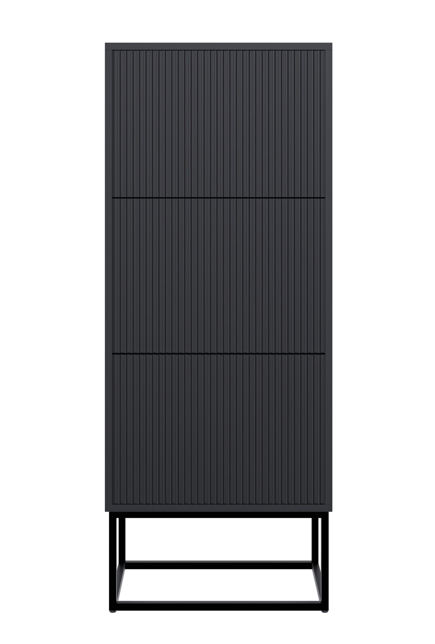 Apavu skapis Velda 50/30/125 cm melns/melns