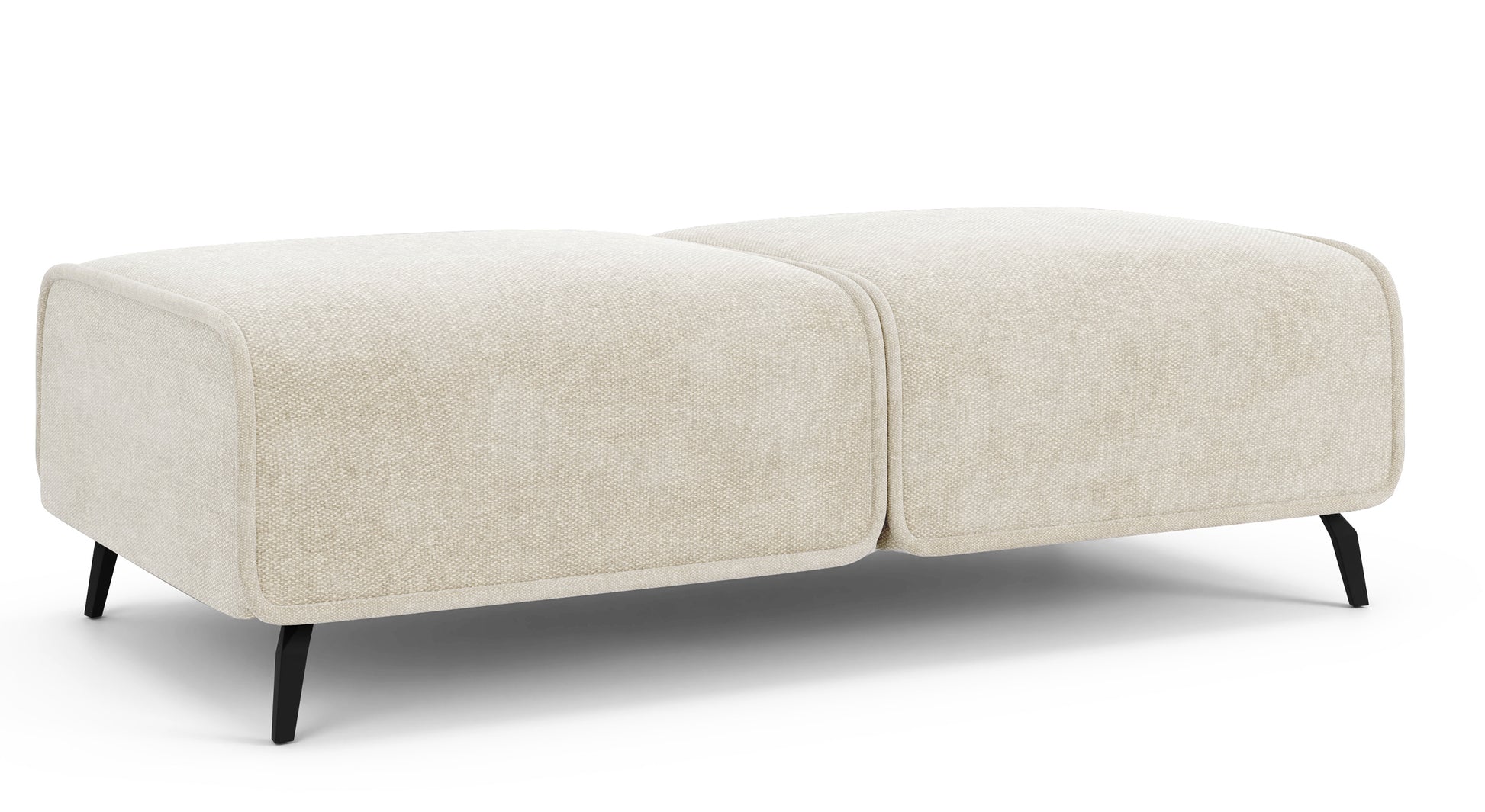 Dīvāns ar pufu Ruma 94/260/208 cm Storm 02 - N1 Home