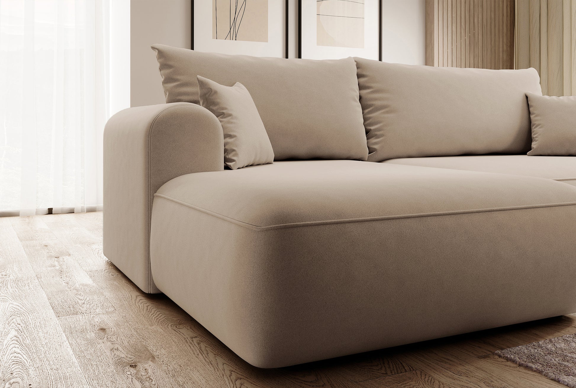 Dīvāns Ovors 260/93/165 cm Castel 15 - N1 Home