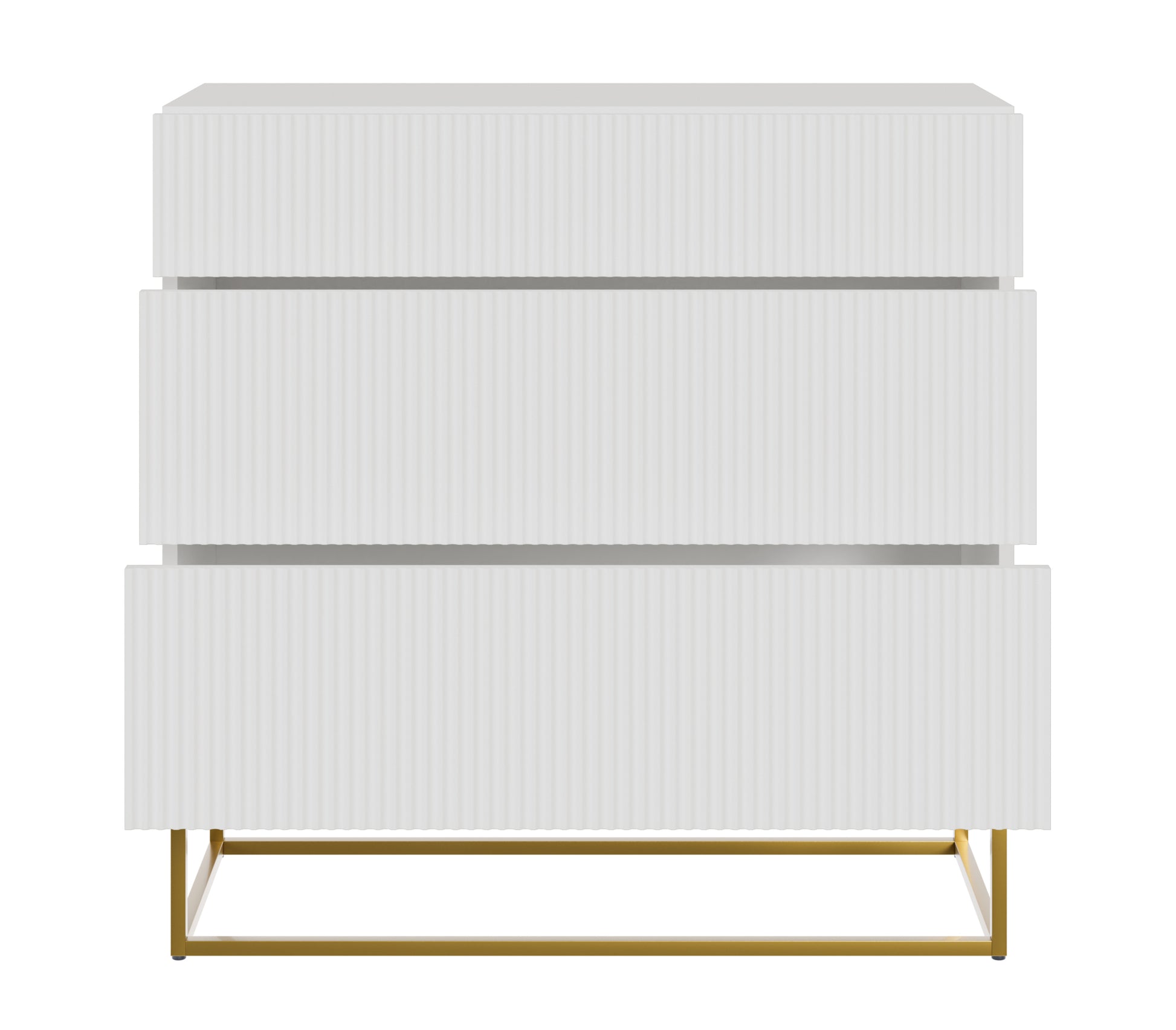 Kumode Velda 90/90/38 cm balts/zelts - N1 Home