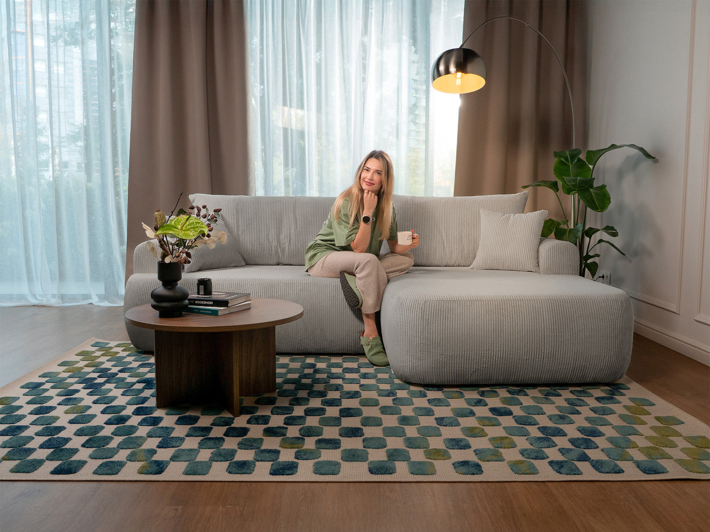 Dīvāns Ovors 93/260/165 cm Lincoln D 83 - N1 Home