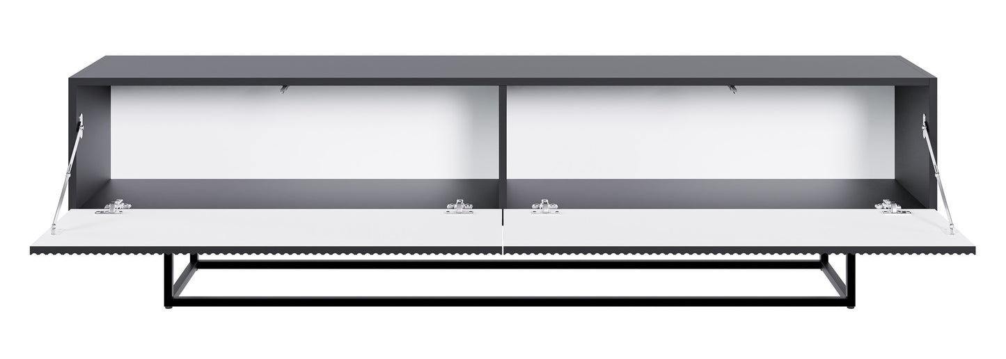 TV skapis Velda 175/46/31 cm melns/melns