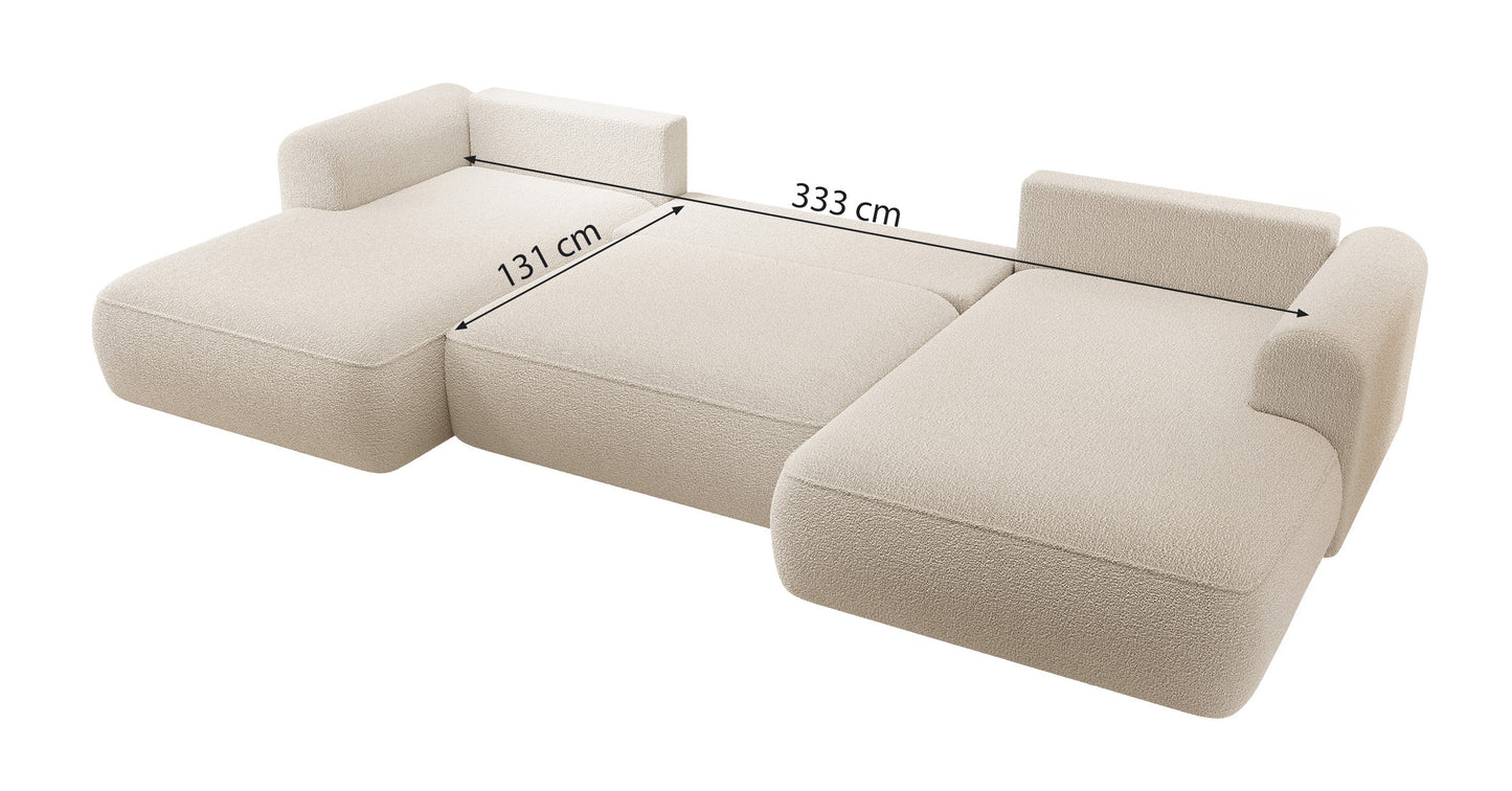 Dīvāns Ovors U 380/95/167 cm Castel 79 - N1 Home