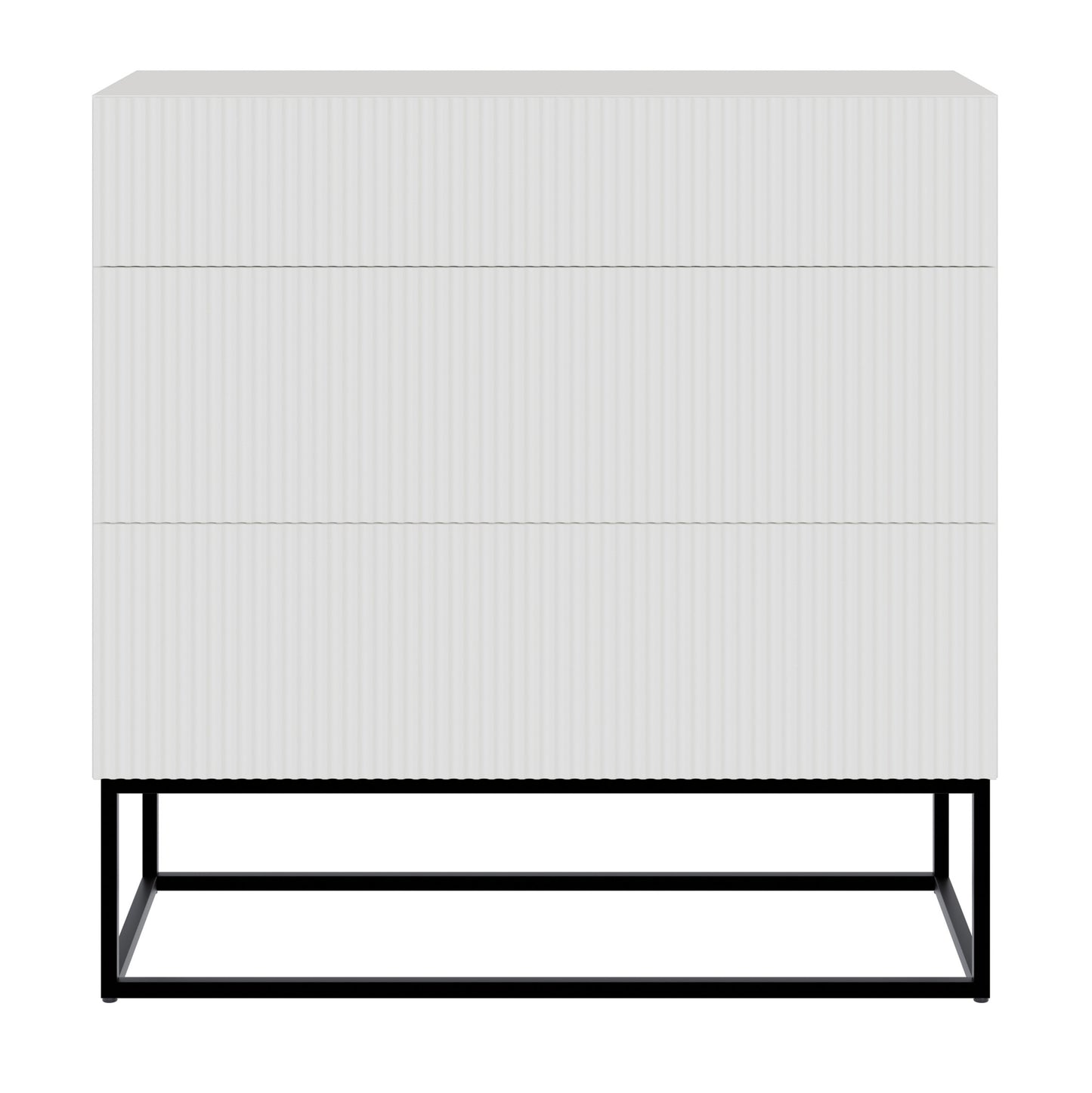 Kumode Velda 90/90/38 cm balts/melns - N1 Home