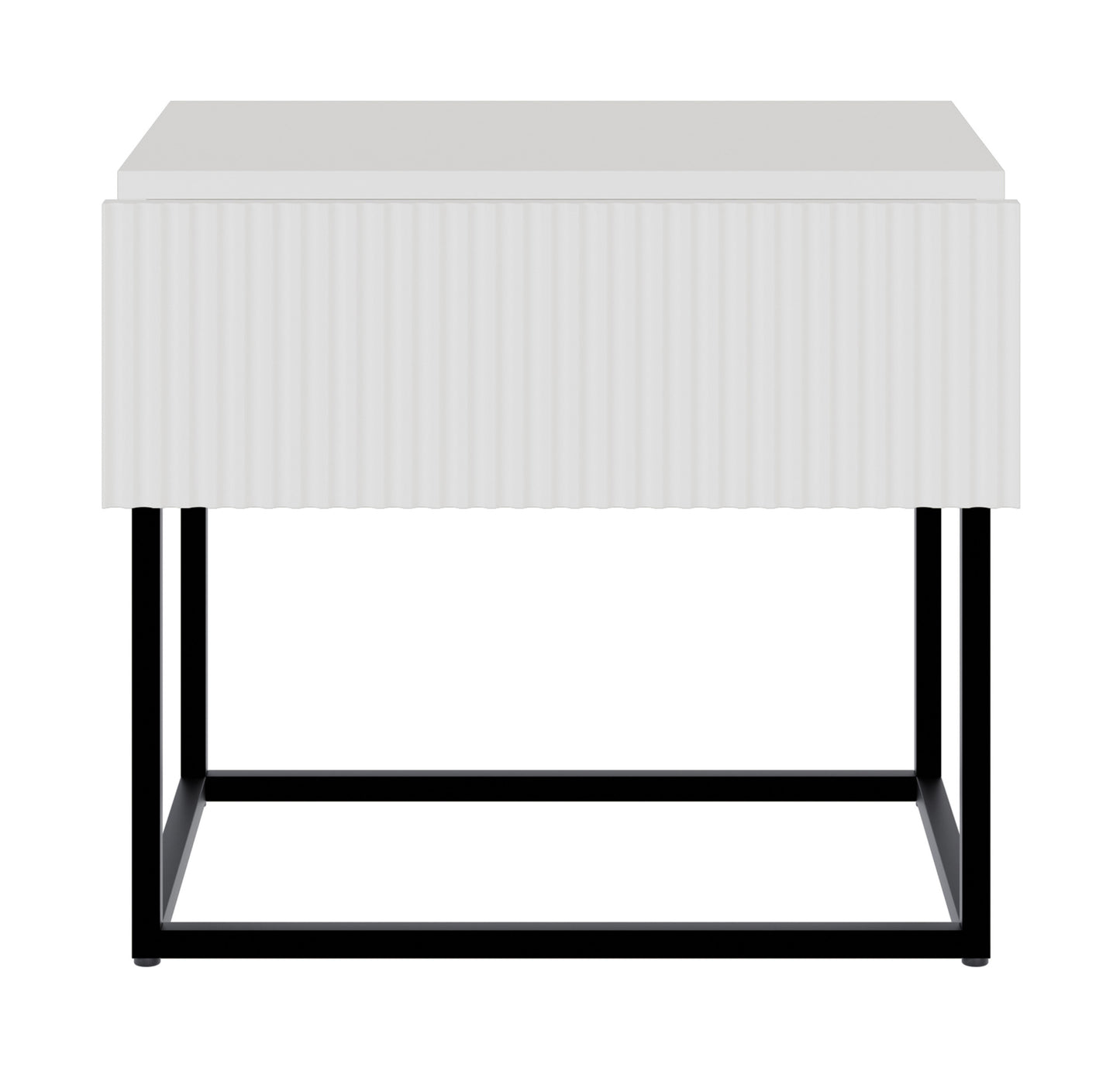 Naktsskapis Velda 50/44/35 cm balts/melns - N1 Home