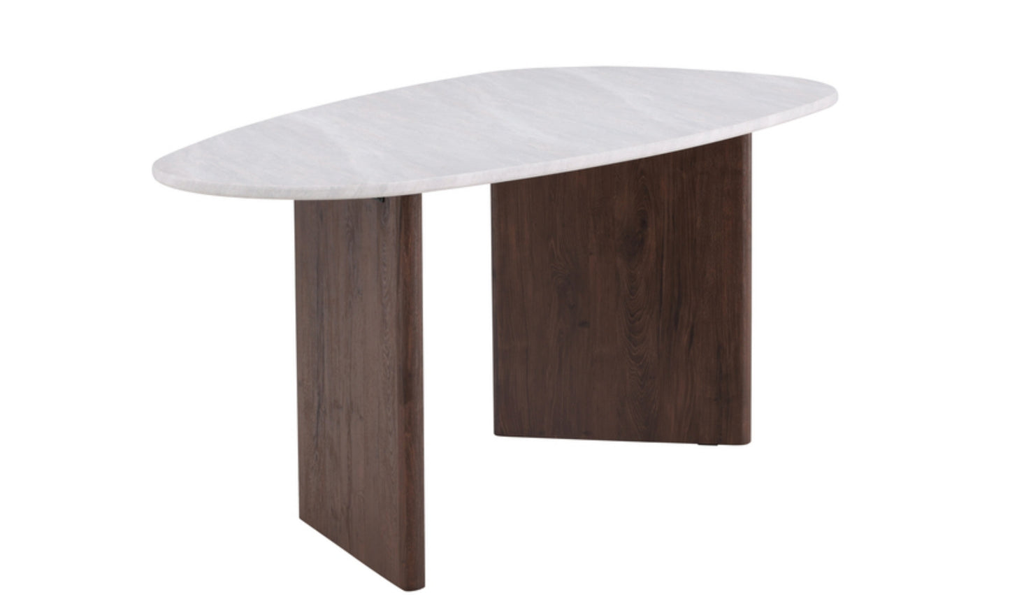 Galds 180/90/75 cm moka/off balts - N1 Home