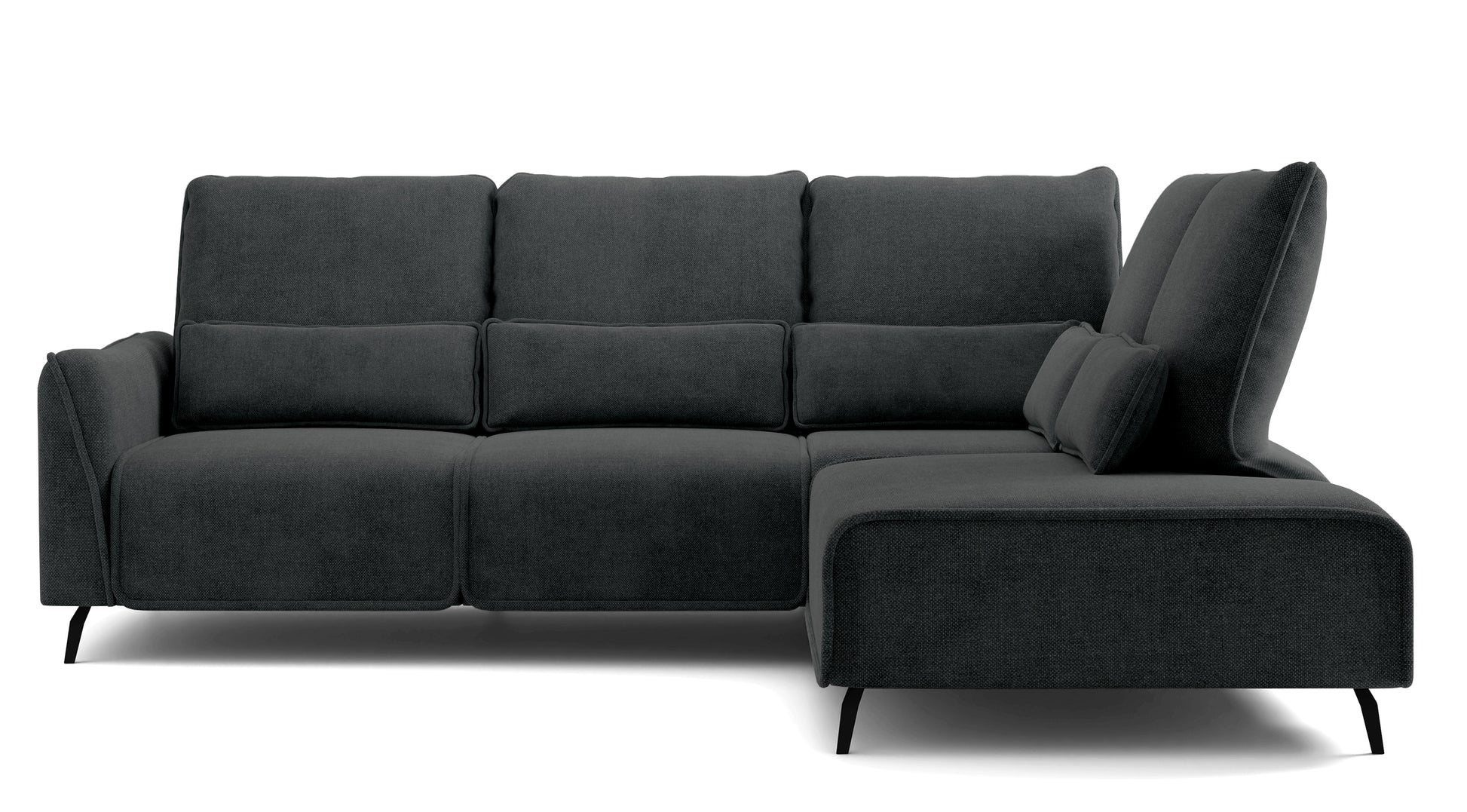 Dīvāns ar pufu Ruma 94/260/208 cm Storm 99 - N1 Home