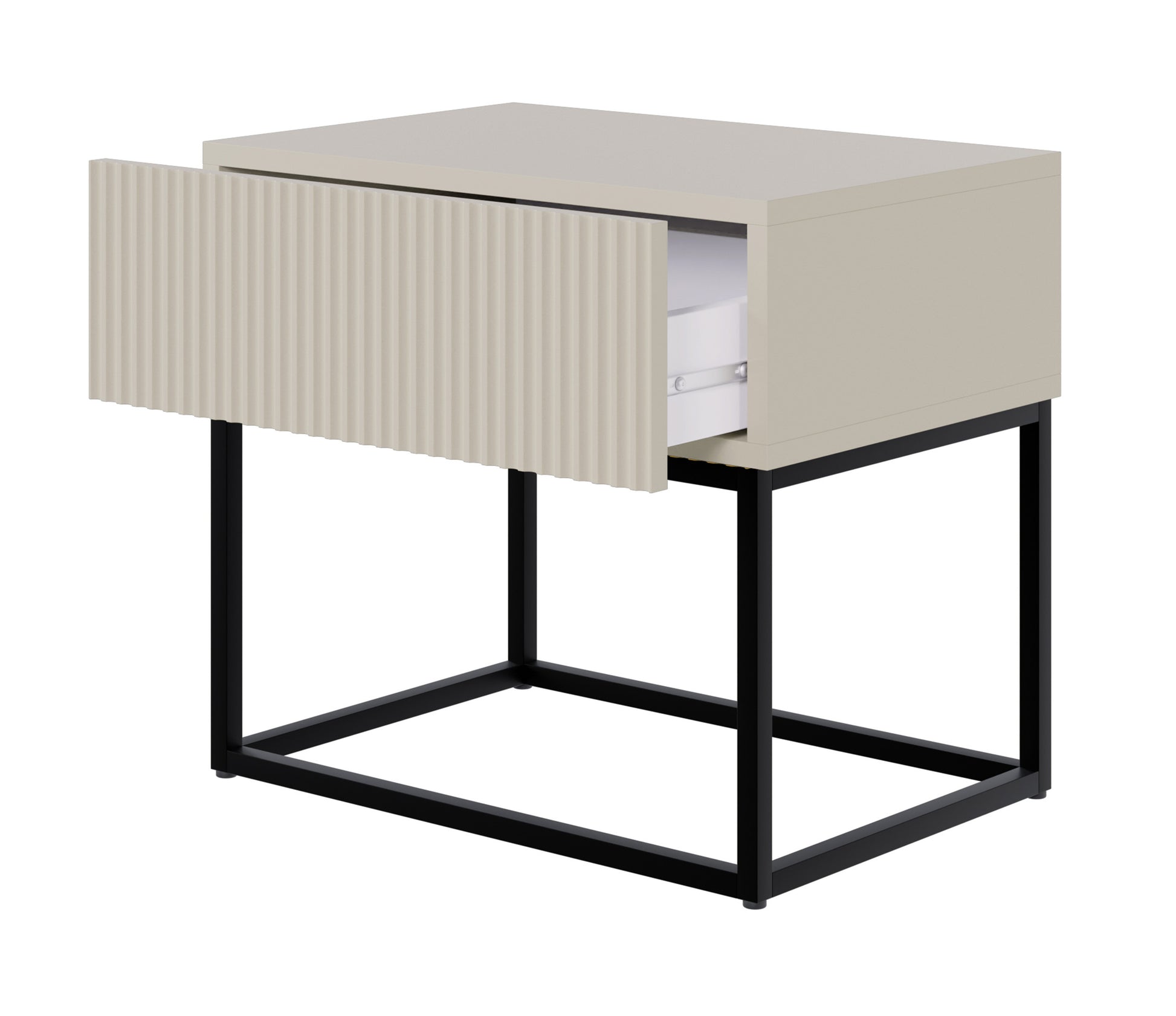 Naktsskapis Velda 50/44/35 cm bēšs/melns - N1 Home