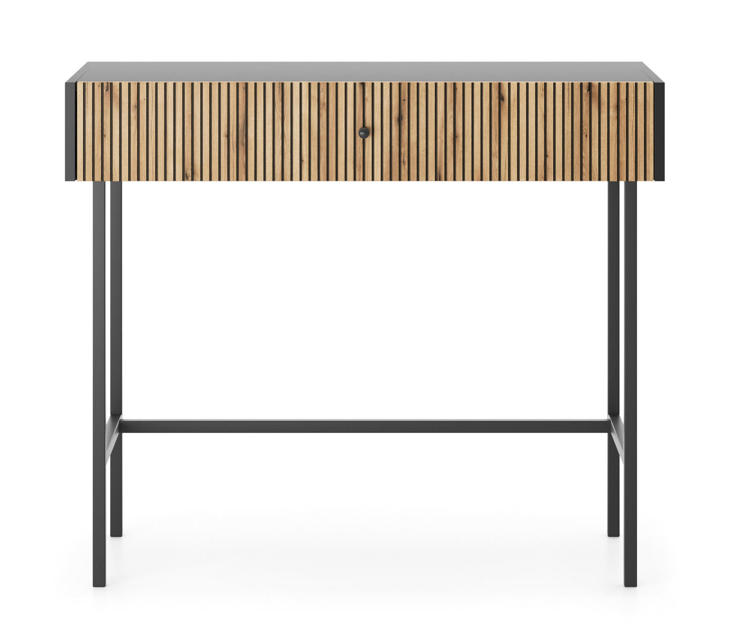 RENOS Tualetes galdiņš ar atvilktni, 93 cm, melns/ozols - N1 Home