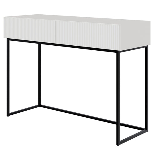 Konsole Velda 110/79/40 cm balts/melns