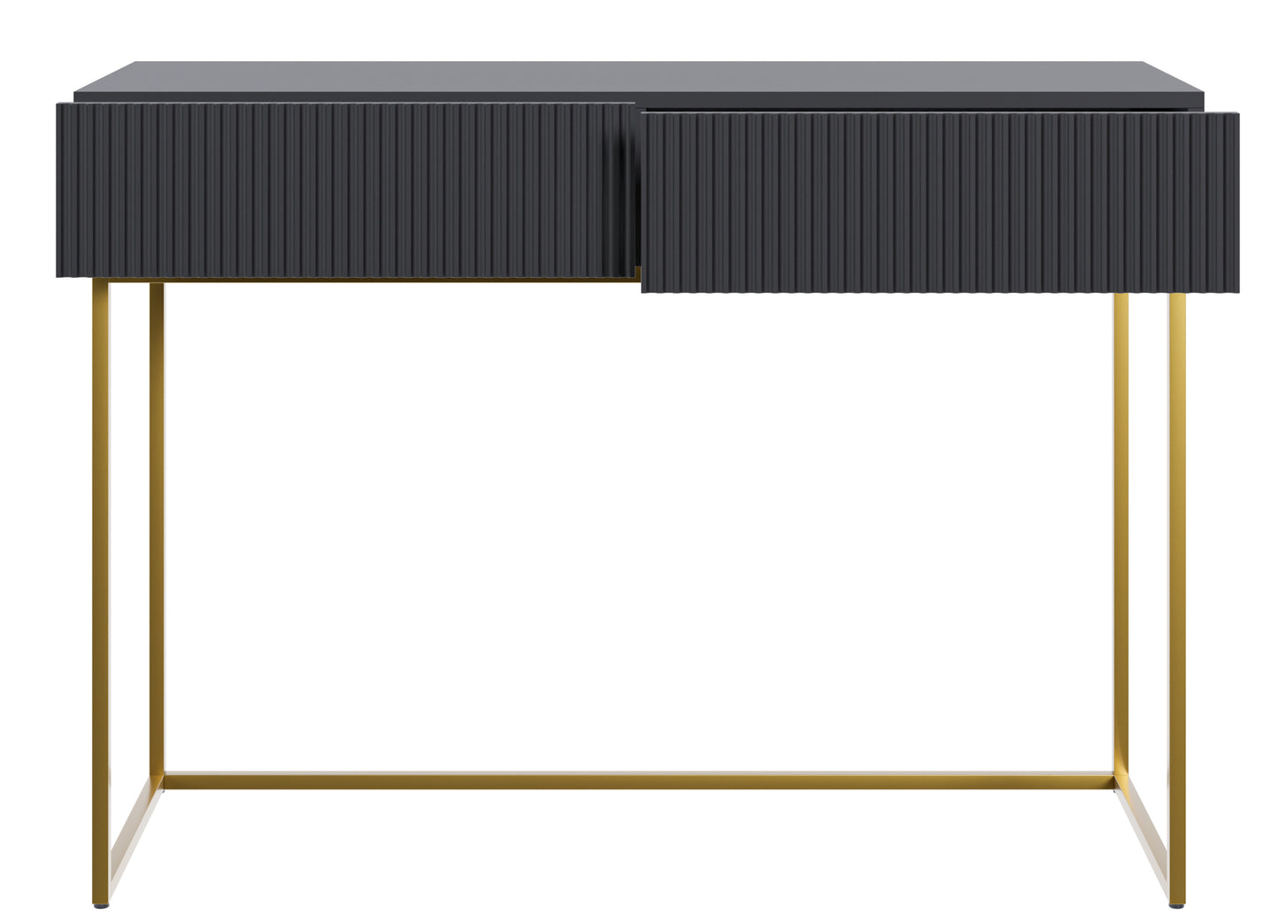 Konsole Velda 110/79/40 cm melns/zelts