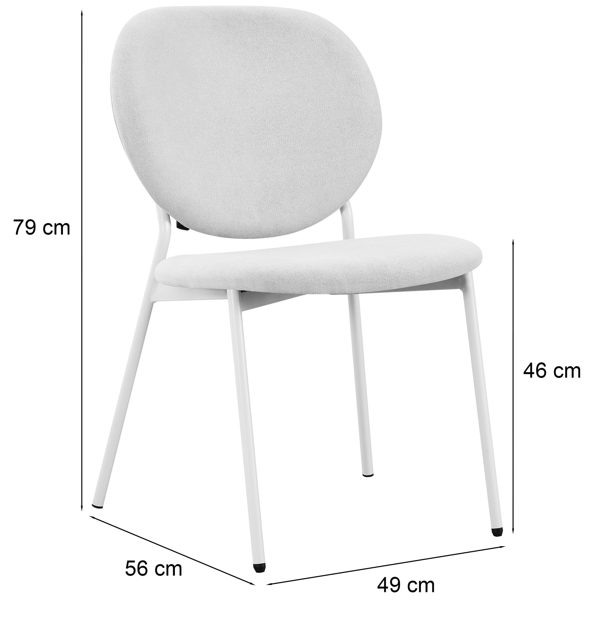 Krēsls Brokt 79/49/56 cm pelēks-bēšs - N1 Home