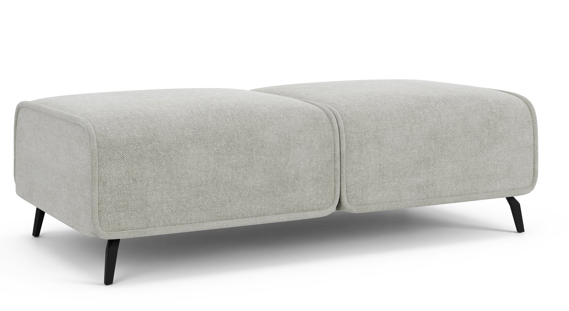 Dīvāns ar pufu Ruma 94/260/208 cm Storm 85 - N1 Home