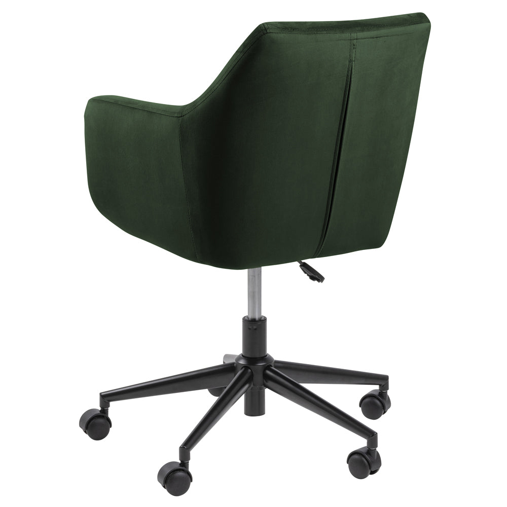 Biroja krēsls ar regulējamu augstumu Loka  91/58/58 cm tumši zaļš - N1 Home
