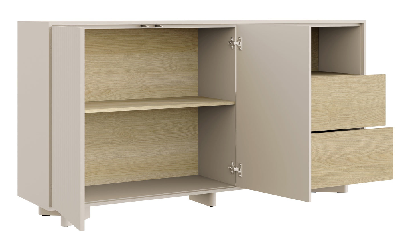 Kumode Distri Riffle 156/80/35 cm Vičencas ozols/kašmirs