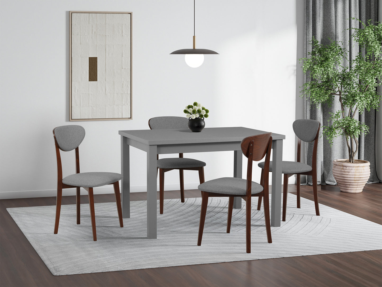 Krēsls Berisa 47/86/44 cm pelēks/rieksts