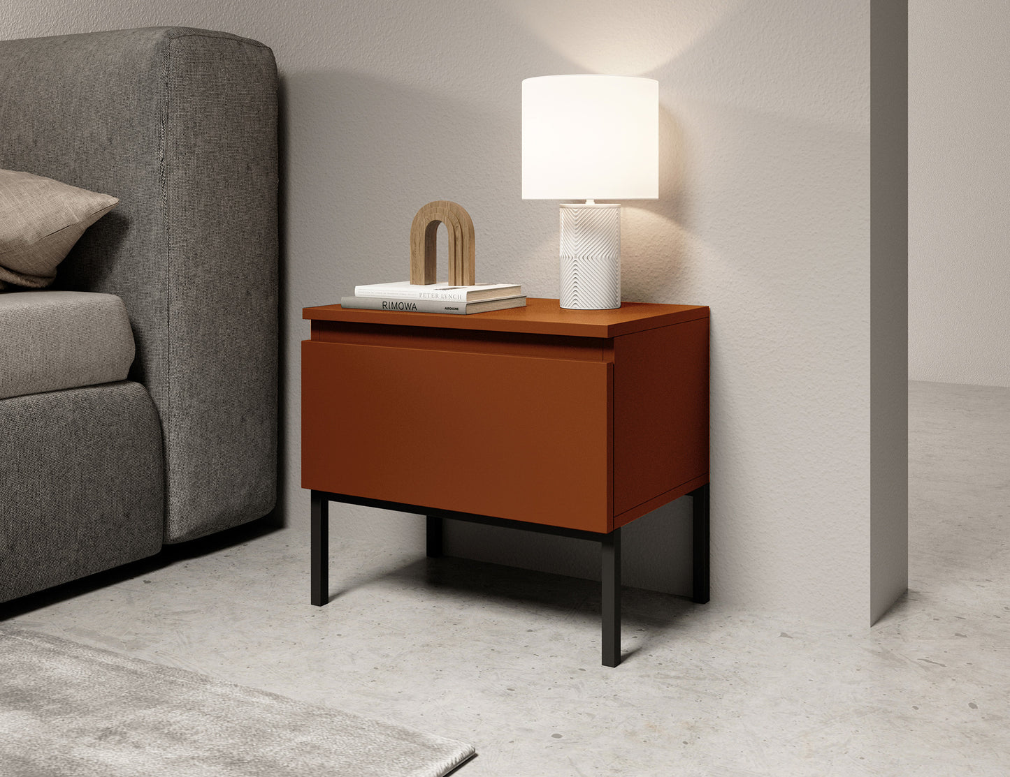 Naktsgaldiņš Bommo 43/49/32 cm terrakota