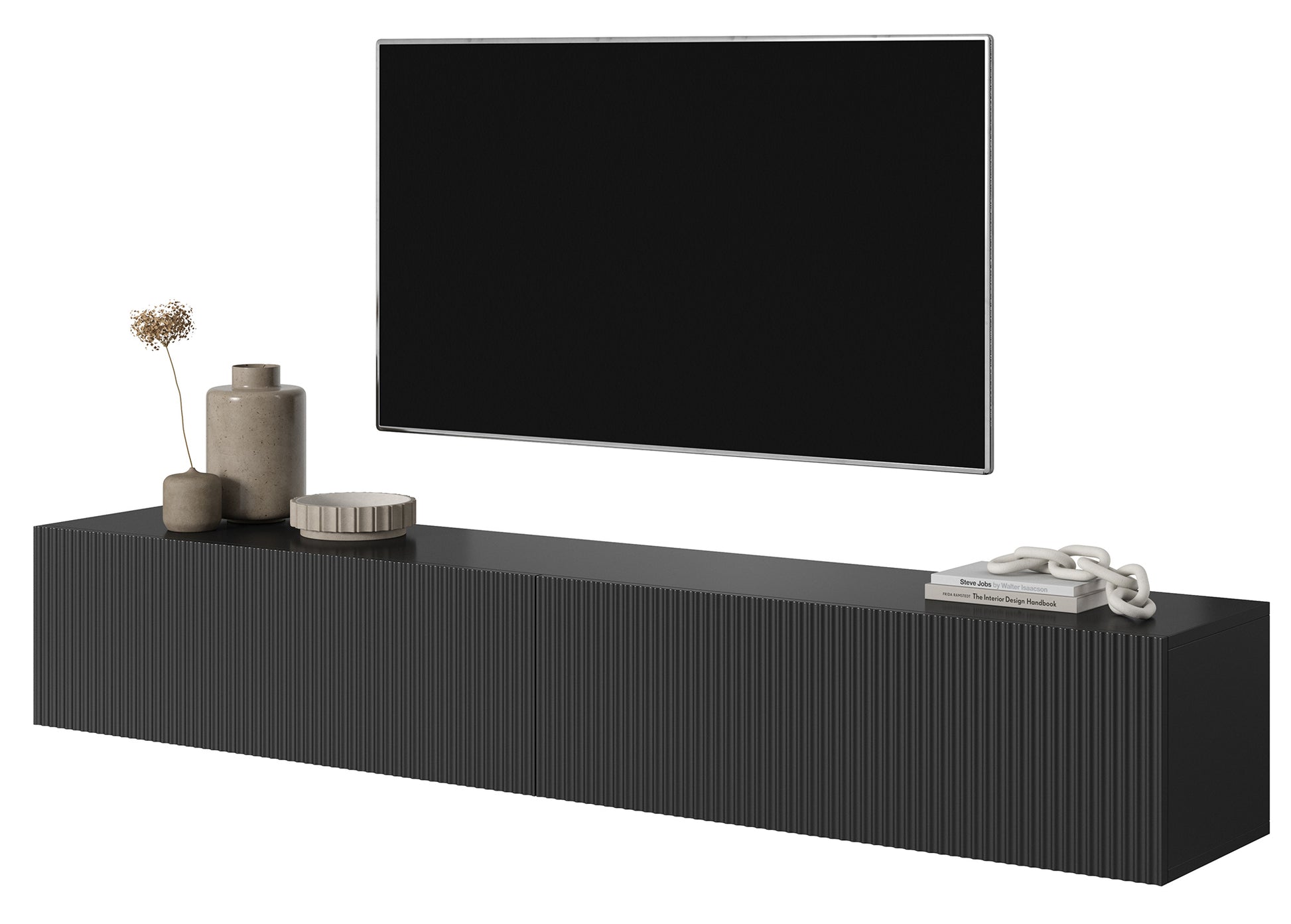 TV skapis Velda 175/28/31 cm melns - N1 Home