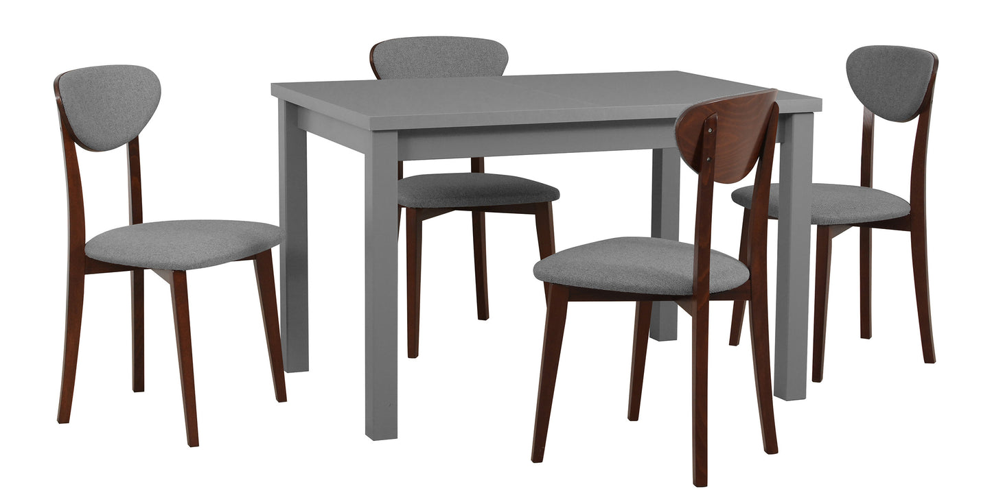 Krēsls Berisa 47/86/44 cm pelēks/rieksts