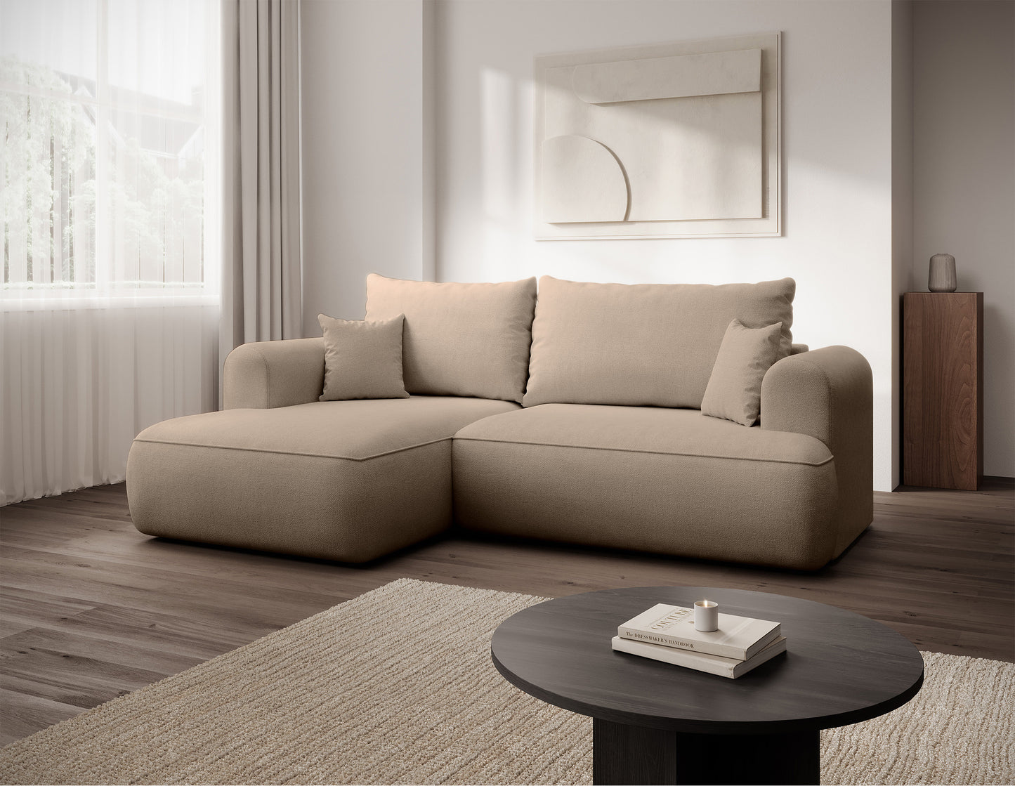 Dīvāns Ovors mini 239/93/156 cm Storm 06 - N1 Home