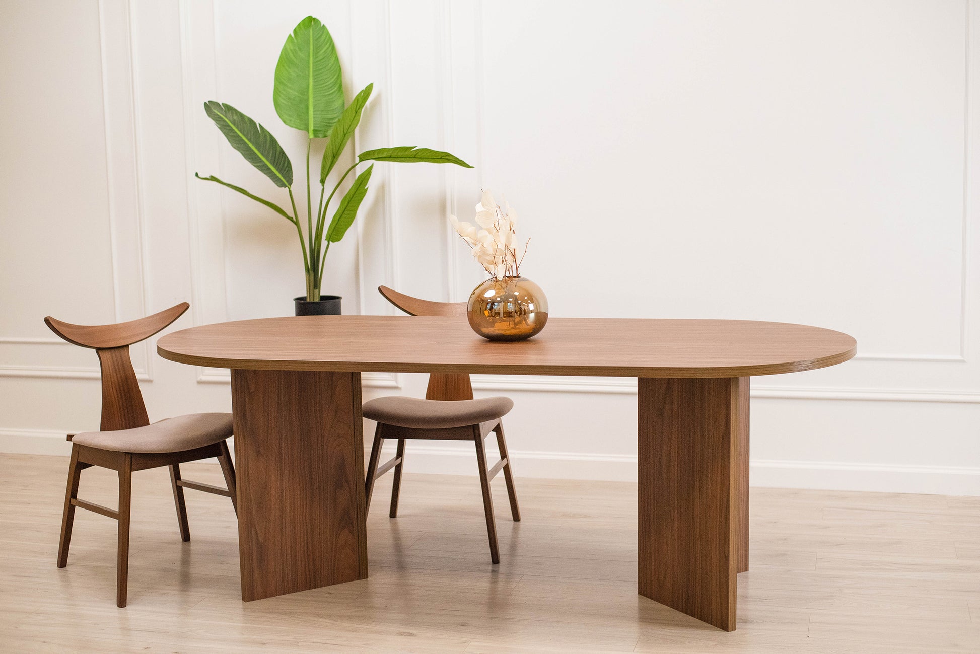 Krēsls Henris 80/49/53 cm rieksts/latte - N1 Home