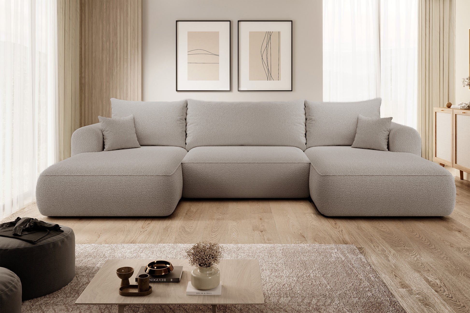 Dīvāns Ovors U 380/95/167 cm Abriamo 2 - N1 Home