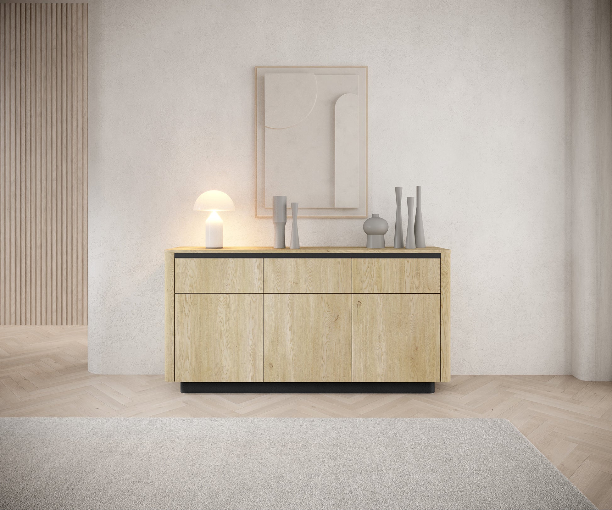 Kumode Torredo 82/163/38 cm Kremona ozols - N1 Home