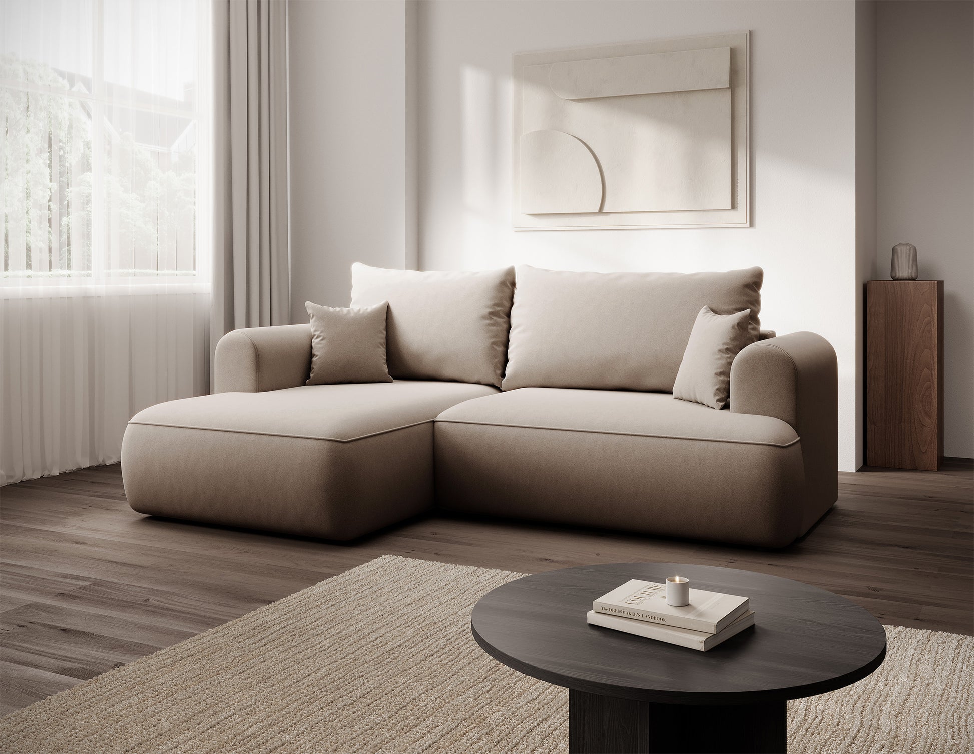 Dīvāns Ovors mini 238/93/156 cm Castel 15 - N1 Home