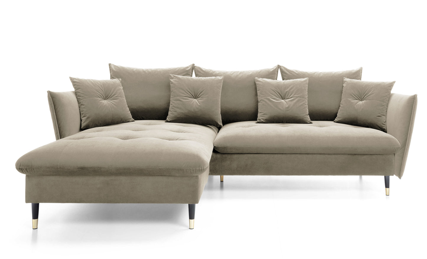 Dīvāns Bazlam 91/258/167 cm Matt Velvet 09 - N1 Home