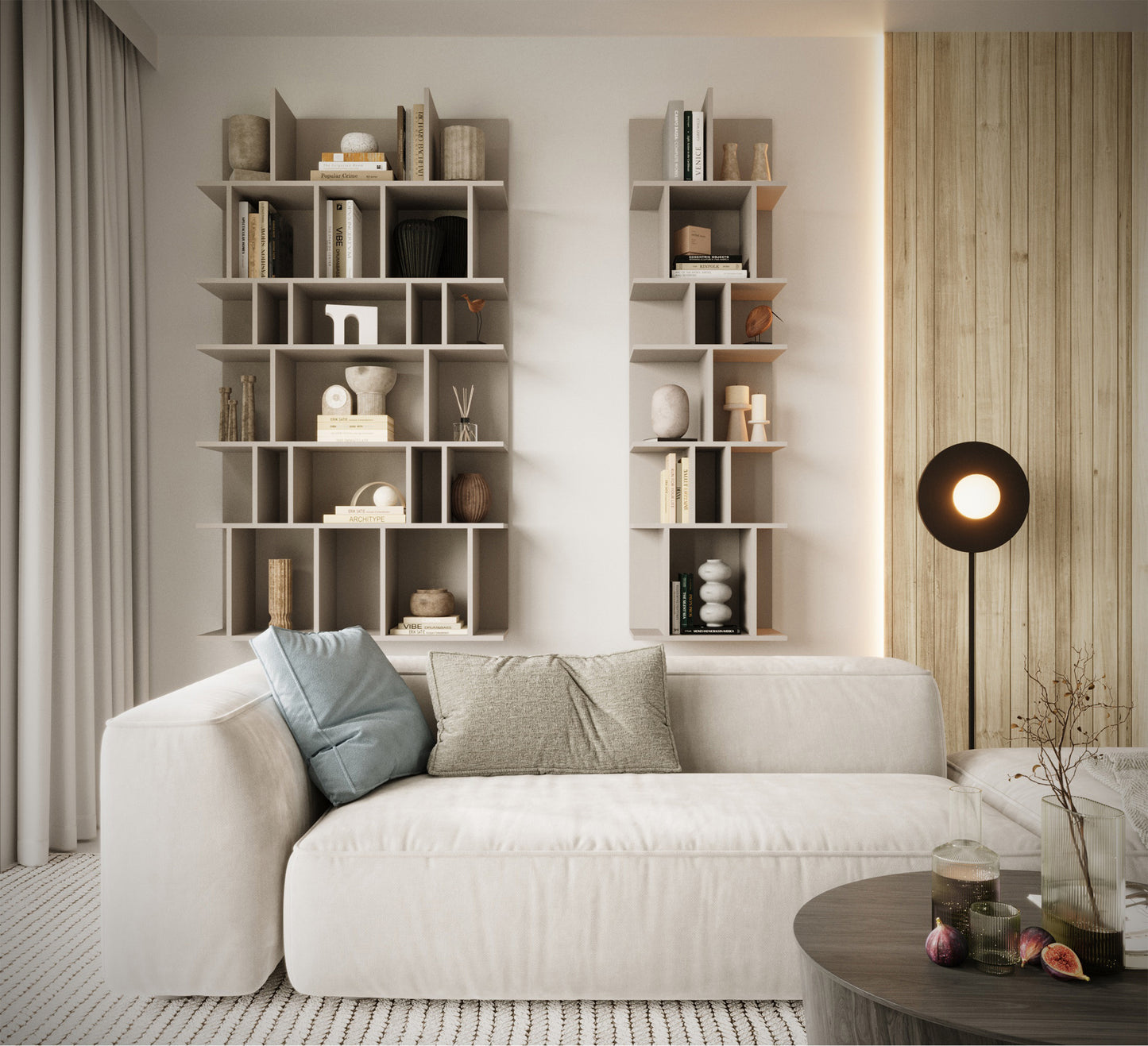 Atvērts plaukts Bommo 50/180/30 cm kašmirs