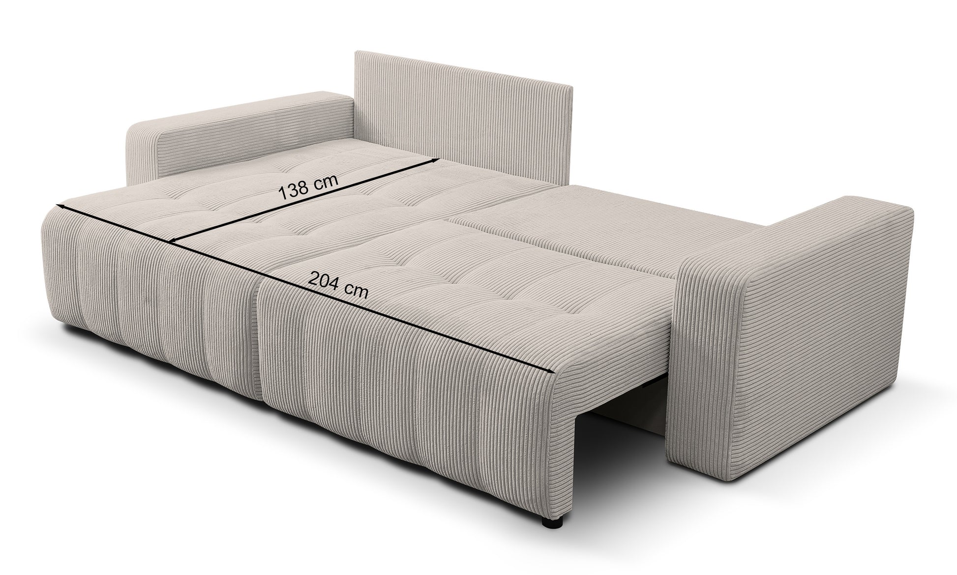 Dīvāns Mailes 86/245/143 cm Poso 100 - N1 Home