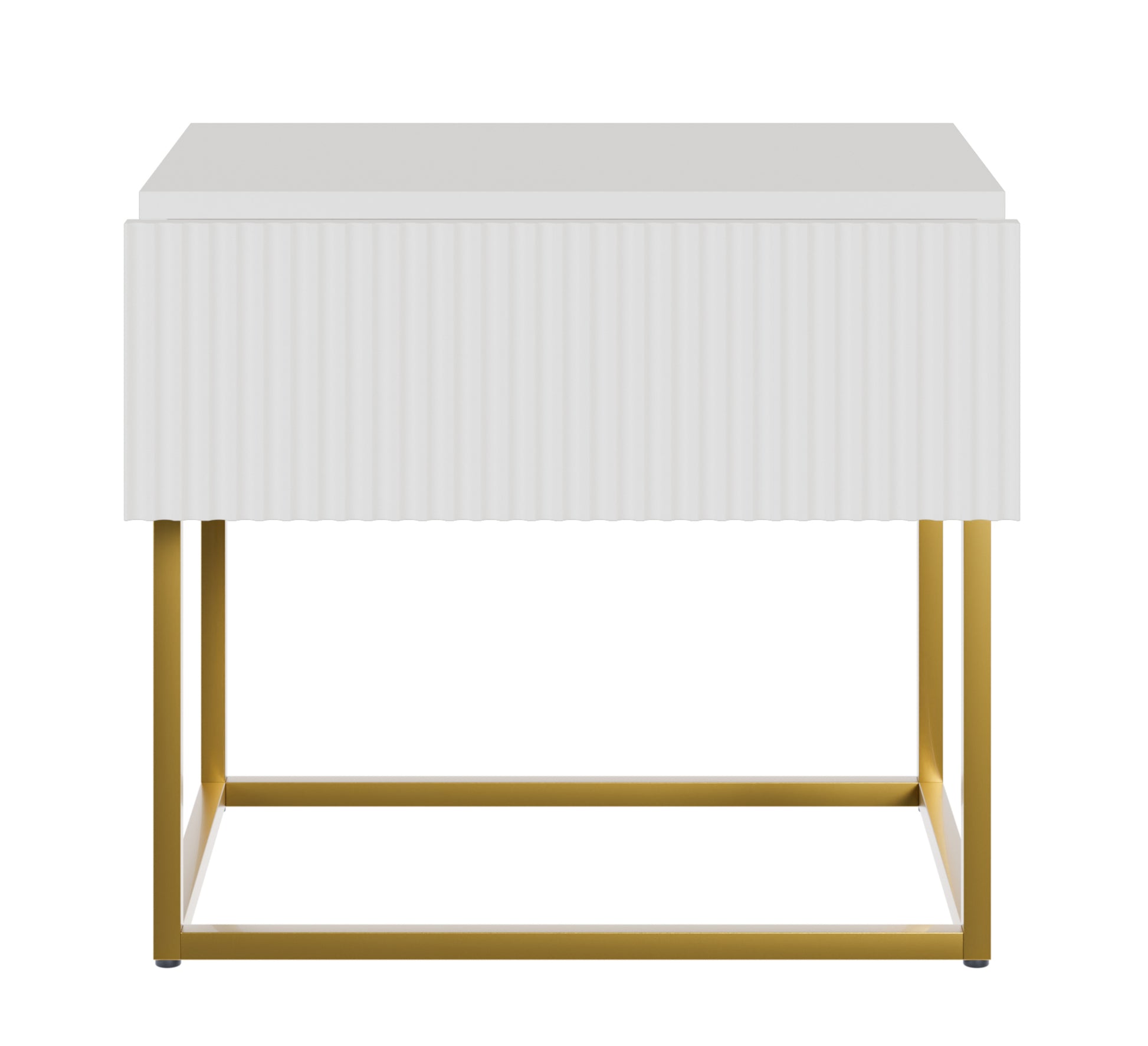 Naktsskapis Velda 50/44/35 cm balts/zelts - N1 Home