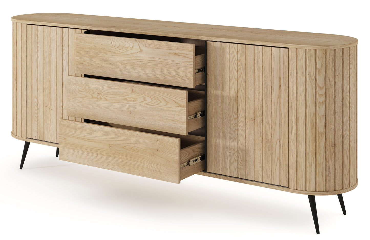 Kumode Lavas 196/81/40 cm Kremonas ozols