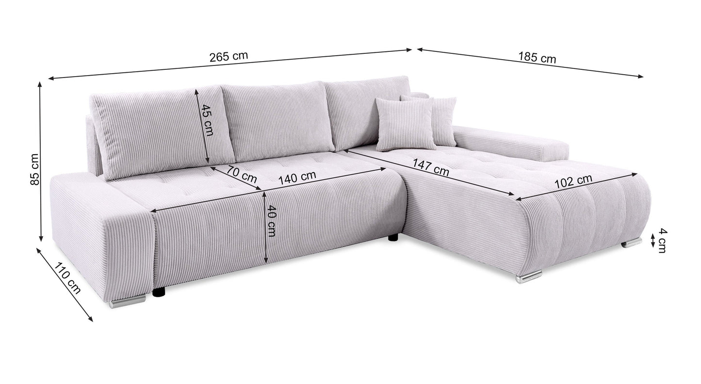 Dīvāns Magli 85/265/185 cm Royal Velvet 02